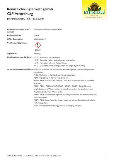 Permanent Mottenschutz ProAktiv