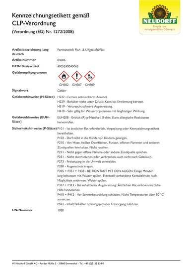 Permanent Floh- & UngezieferFrei
