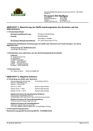 Permanent Zidil StallSpray