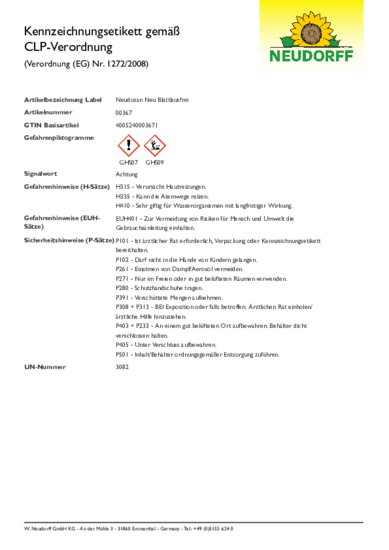 CLP-Kennzeichnungsetikett