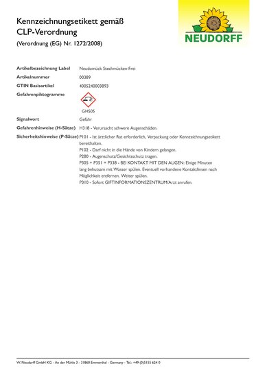 CLP-Kennzeichnungsetikett