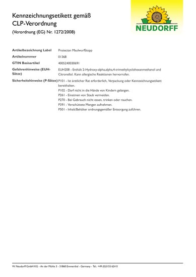 CLP-Kennzeichnungsetikett