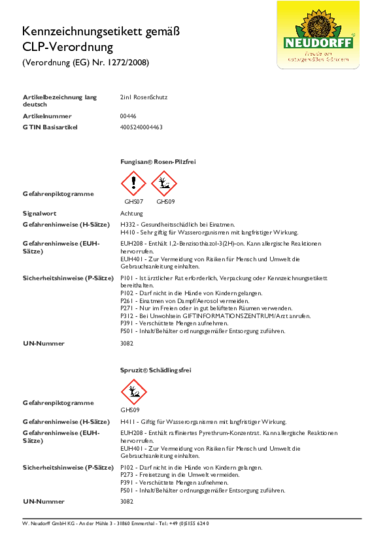 CLP-Kennzeichnungsetikett