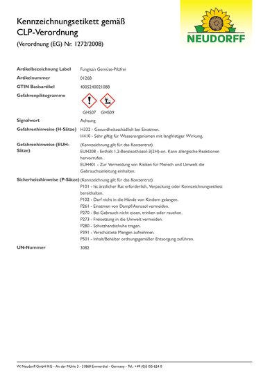 CLP-Kennzeichnungsetikett