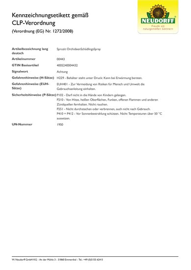 Spruzit OrchideenSchädlingsSpray