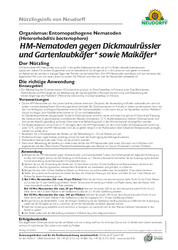 HM-Nematoden gegen Dickmaulrüssler und Gartenlaubkäfer