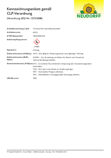 CLP-Kennzeichnungsetikett