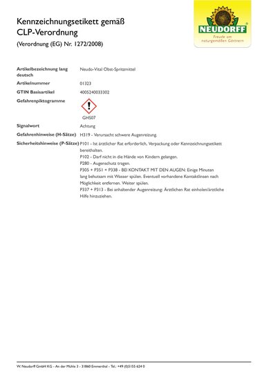 Neudo-Vital Obst-Spritzmittel