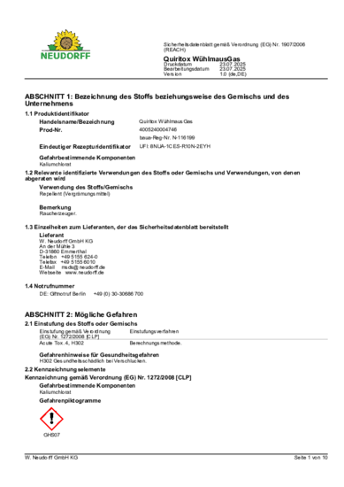 Quiritox WühlmausGas Sicherheitsdatenblatt 2025-07 de-DE