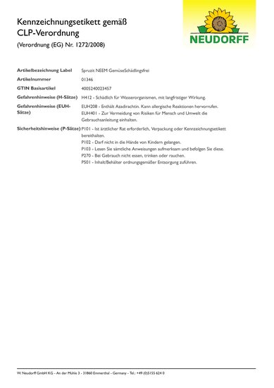 CLP-Kennzeichnungsetikett