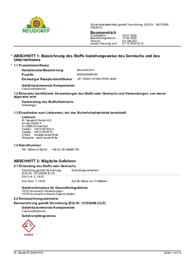 Baumanstrich Sicherheitsdatenblatt 2025-07 de-DE