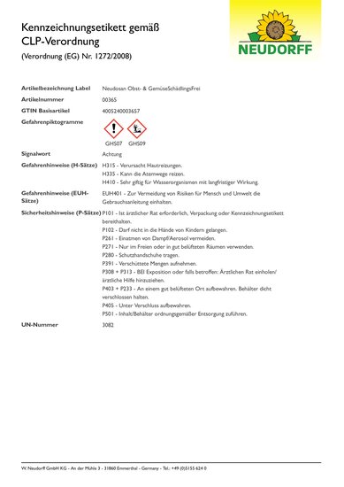 CLP-Kennzeichnungsetikett