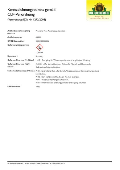 Promanal Neu Austriebsspritzmittel