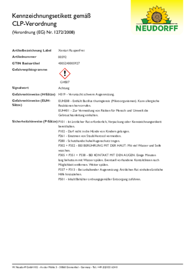 CLP-Kennzeichnungsetikett